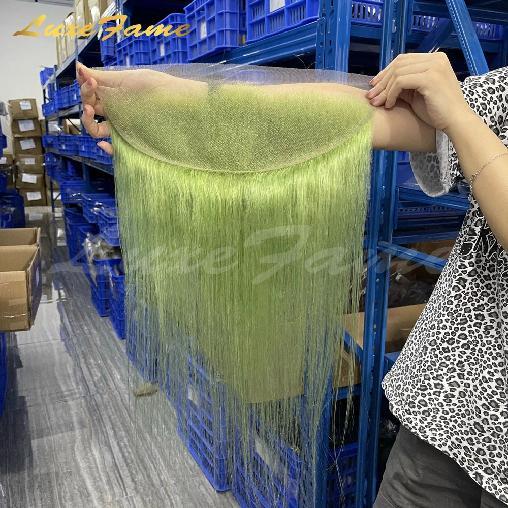 Luxefame Hair Ombre 1B-Pink 4*4 Swiss Lace Closure Brazilian Body Wave 130% Density Remy Human Hair 8'-20