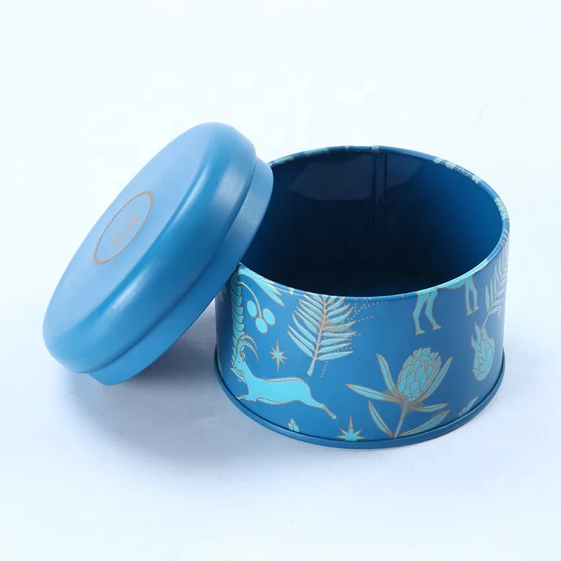 Wholesale Food Grade 30g Gold Green Matcha Tea Tin Can Small Round 100g Screw Matcha Powder Tin Packaging with Lid