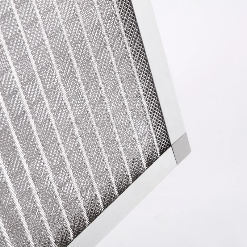Reusable metal air filter mesh, stainless steel 201 dustproof and high-temperature resistant filter with aluminum outer frame