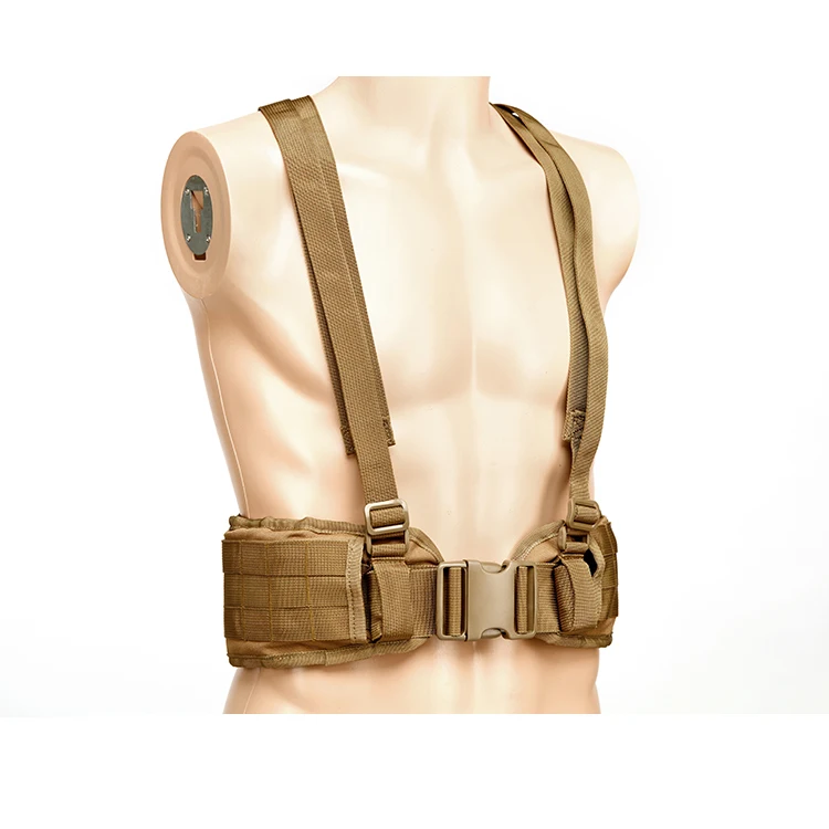 Wholesale Men Combat Shooting Tactical Suspender Belt Waist Support Hunting Gear Waist Molle Belt