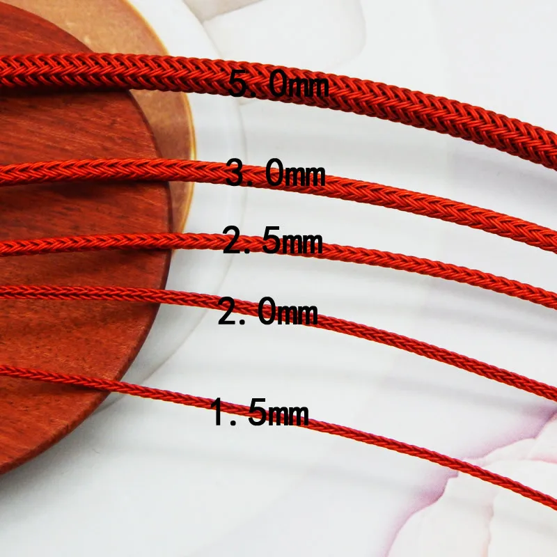 1.5-5m Black Red Steel Wire Cable Cord Braided Metal Steel Wire Rope For DIY Charm Bracelet Jewelry Making Accessories