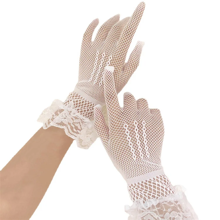 M135 Lace lace fishing net elastic gloves, sexy underwear accessories in Europe and the United States, performance etiquette glo