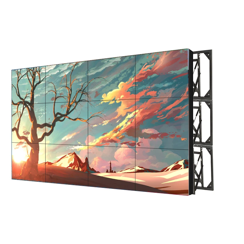 55 65 inch indoor seamless videowall ultra narrow bezel full color 4k 2x3 3x3 mutti screen lcd tv display video wall
