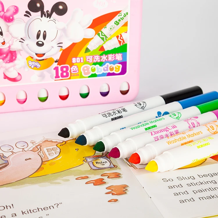 18 Pcs Set of Customized Manufacture Jumbo Fine Water Color Pens for Art