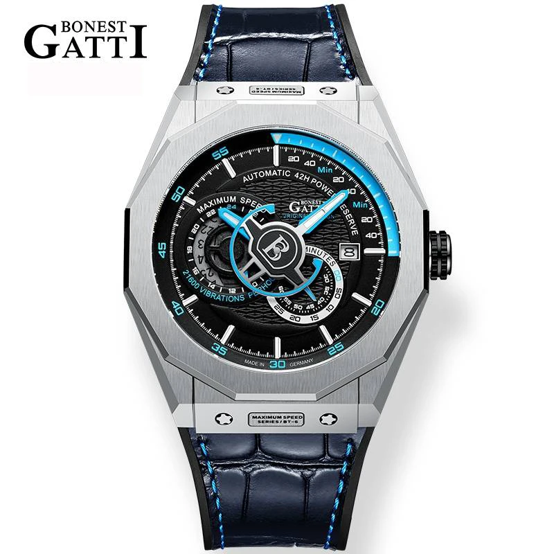 2020 New luxury Top Brand Leather Casual Men Sport Waterproof Clock Black wristwatches