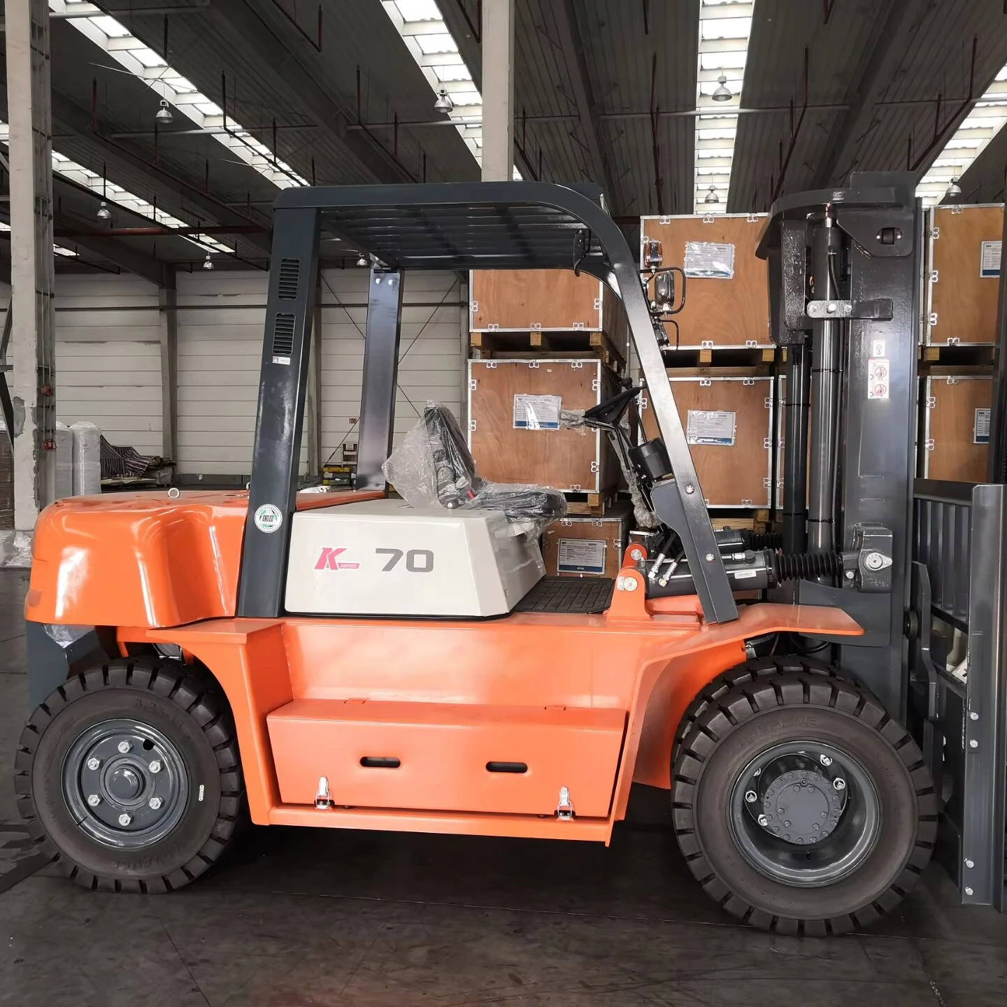 7ton Loading Capacity Hydraulic diesel Forklift Truck High Power Automatic diesel Forklift CPCD70-QC1K2