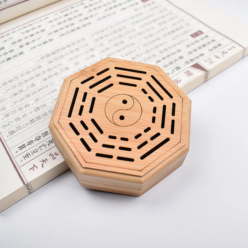 Teahouse Desktop Car Decoration Bamboo Frangement Wood Incense Burner Stick Holder Incense Box For Business Gifts