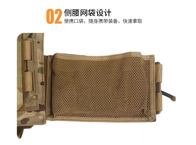 900D Oxford Breathable Waterproof Wearable Plate Carrier Tactical Vest  with quick release buckle