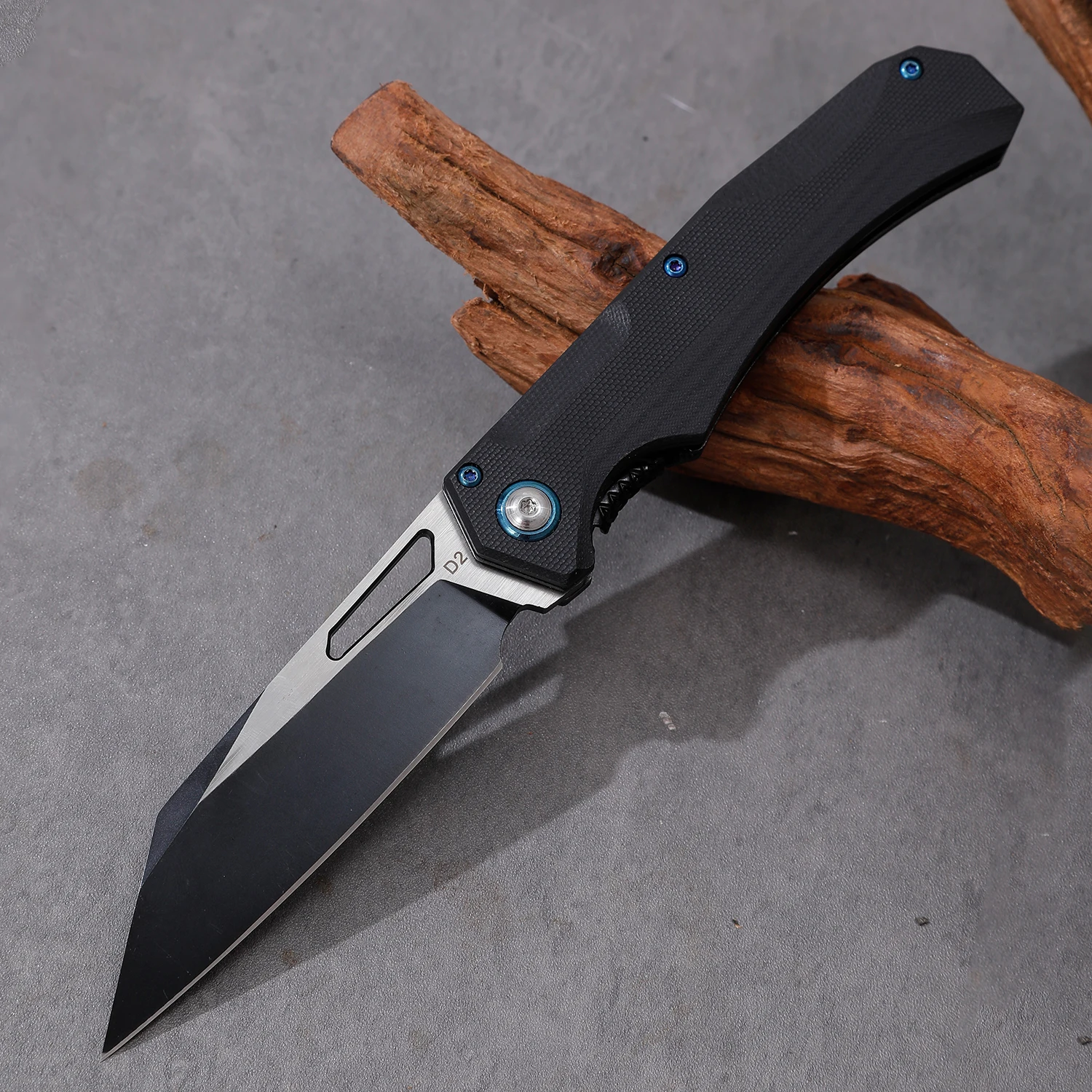 New Design 2023 Pocket Folding Tactical Knife Black Blade And G10 Handle For Outdoor Camping Hunting EDC