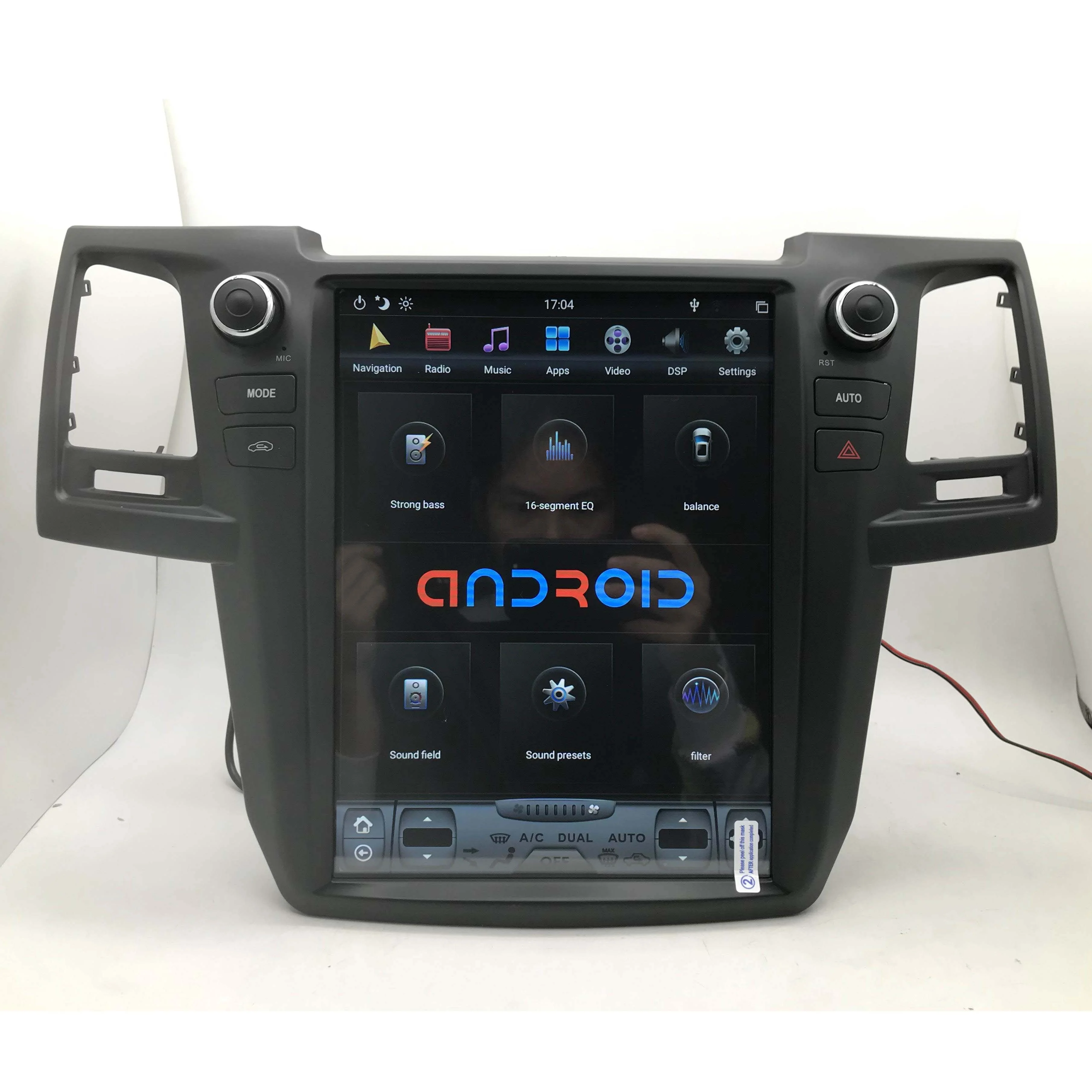 12.1'  Vertical tesla style Android 11 Car DVD player GPS for Fortuner 2007-2015 smart multimedia system navigation car 128g