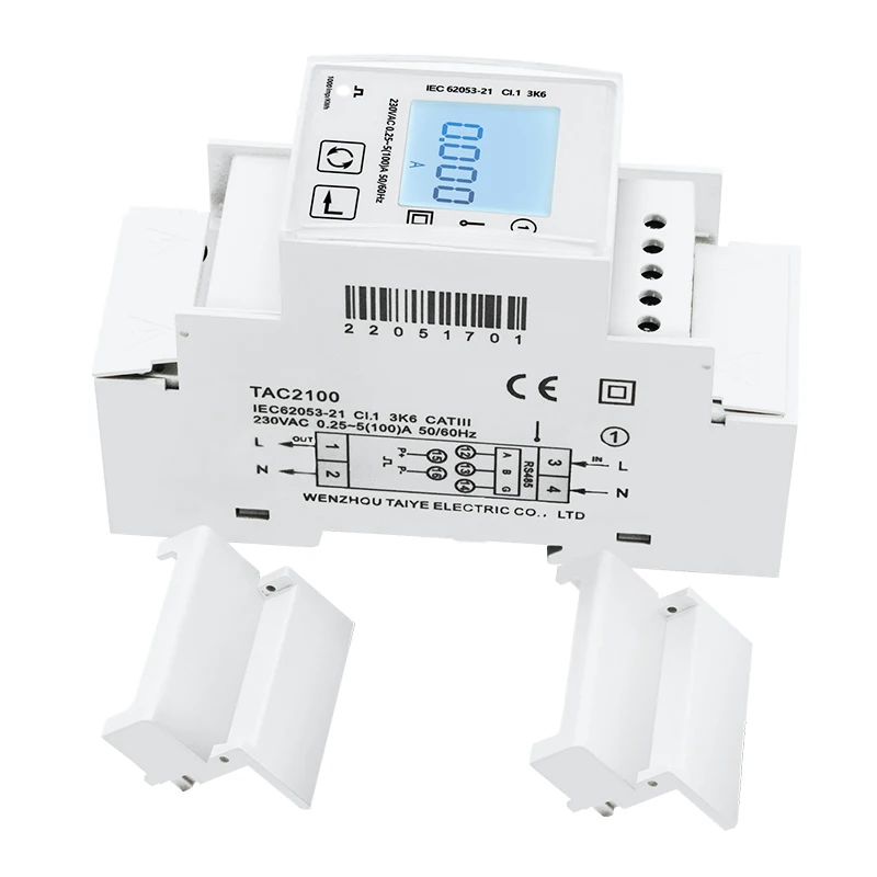 One Pulse Output With RS485 K W VA A V KWH 45-65Hz SDM Modbus 230V Multifunction Energy Meter Single-Phase
