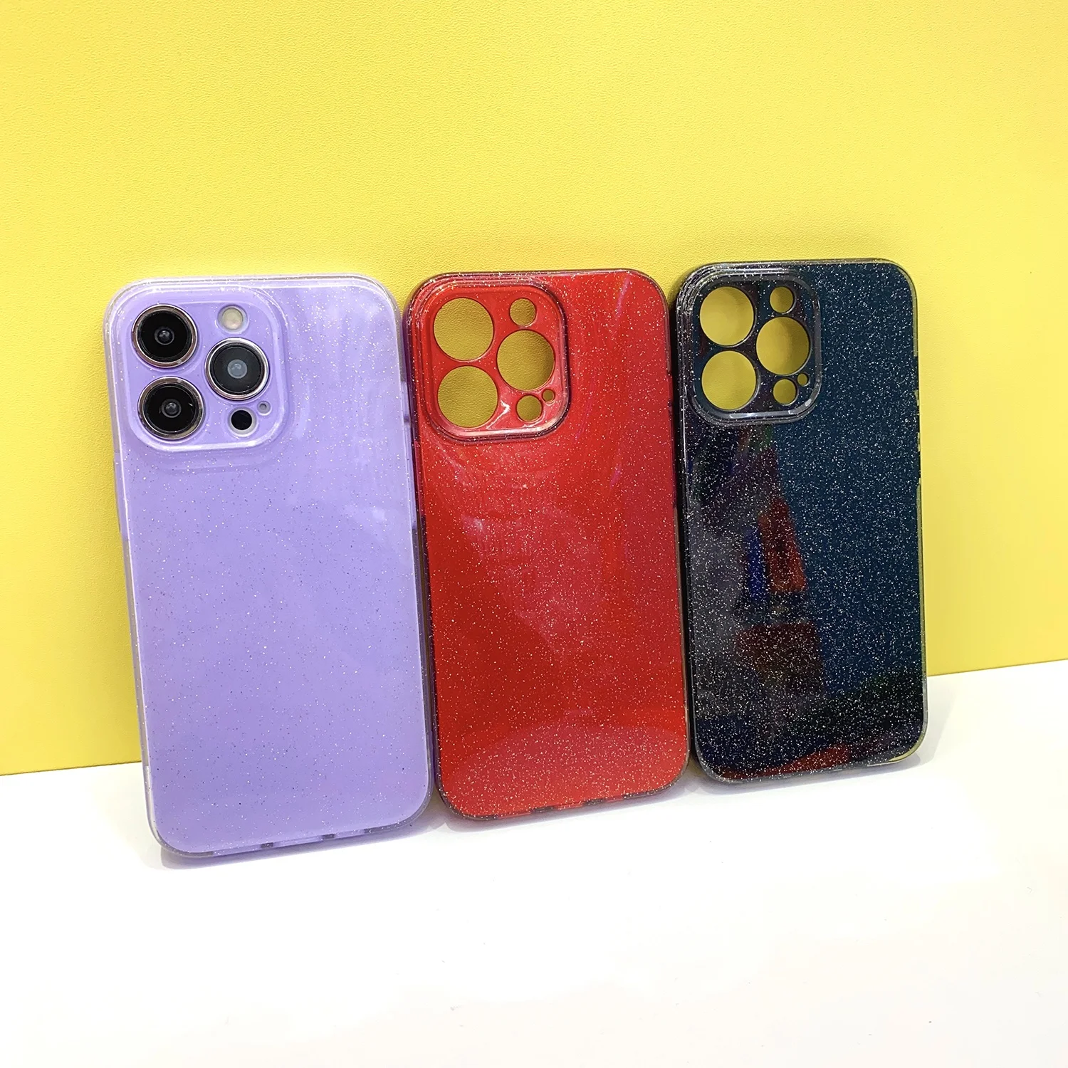 Factory Price High Quality Shiny powder case For iPhone 14 case soft TPU Phone cover