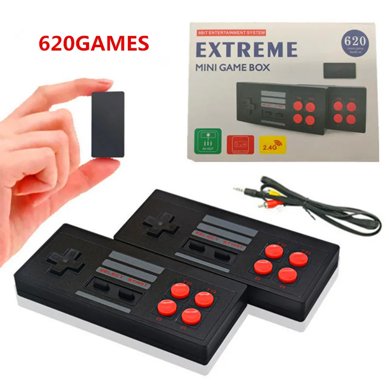 Built in 620 Classic Games Mini Game Box 2.4G Wireless Controller Retro Video Game Consoles HD TV Output Handheld Console