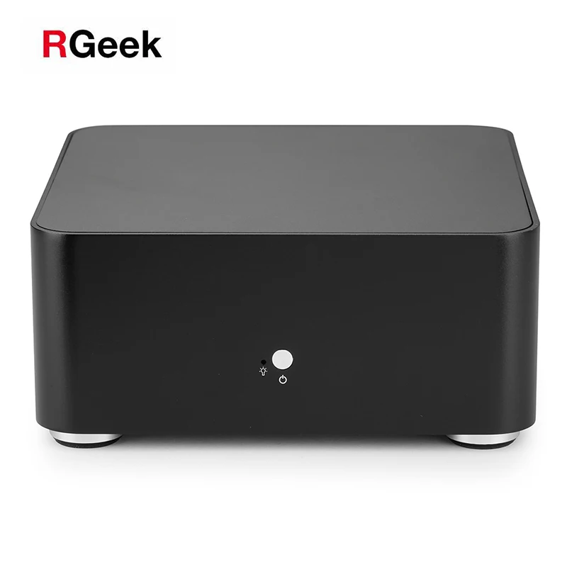 Корпус для мини-компьютера RGeek L80 L80S Mini ITX USB 3,0 безвентиляторный Корпус Корпуса полностью алюминиевый корпус для ПК