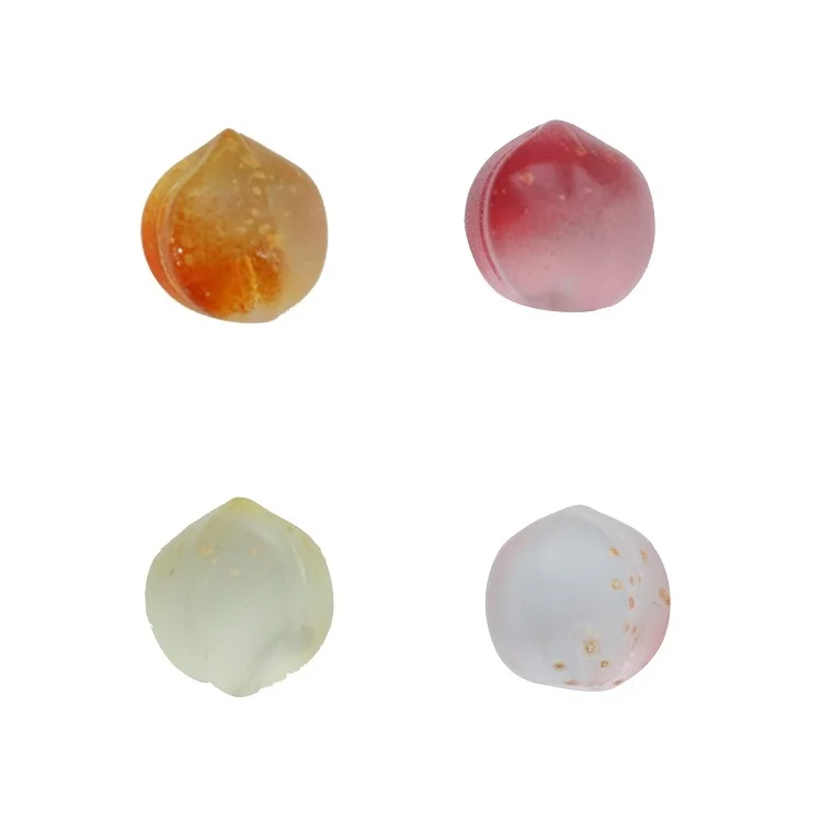 Wholesales Kawaii Fruit Peach Glass Beads DIY Glass Seed Beads High Quality Loose Beads for Jewelry Making
