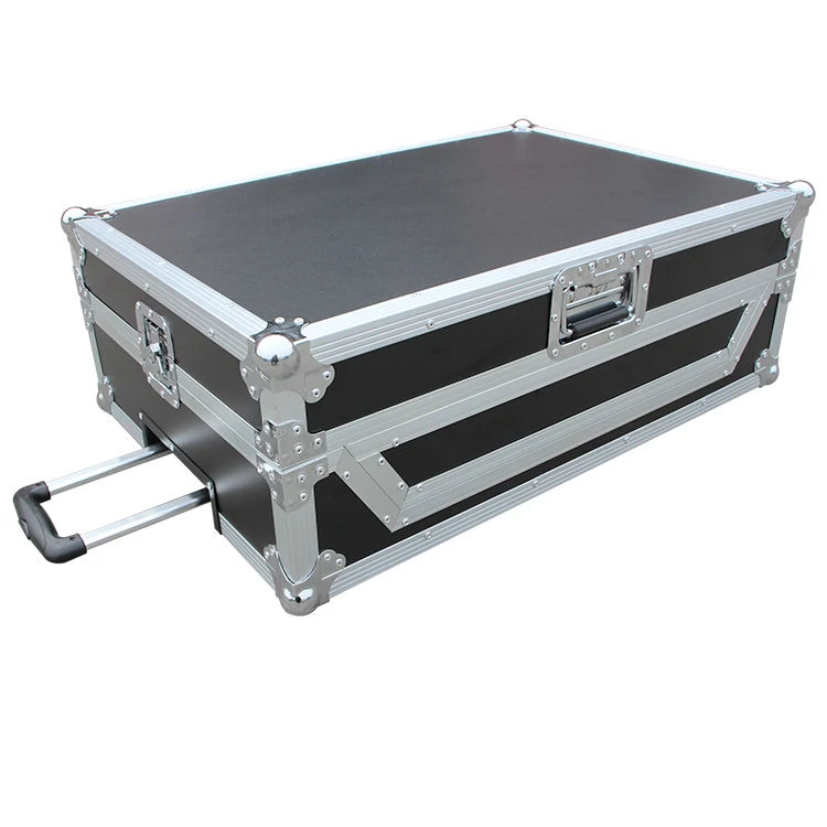 Aluminum Edge DJ Box Equipment Amplifier Rack Cases With Wheel Controller Speaker Cable Flight Case