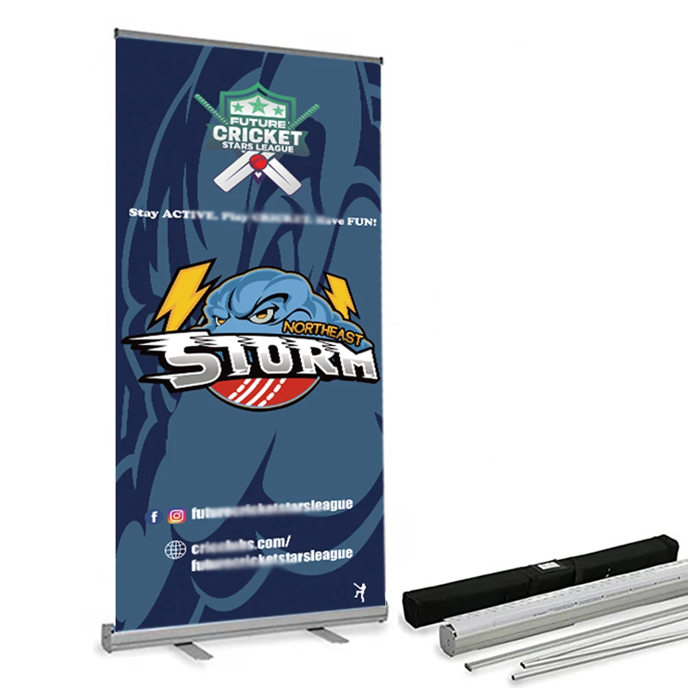 Modern Novel Design High Quality 80X200Cm Roll Up Banner Moving Roll Up Banner Stand