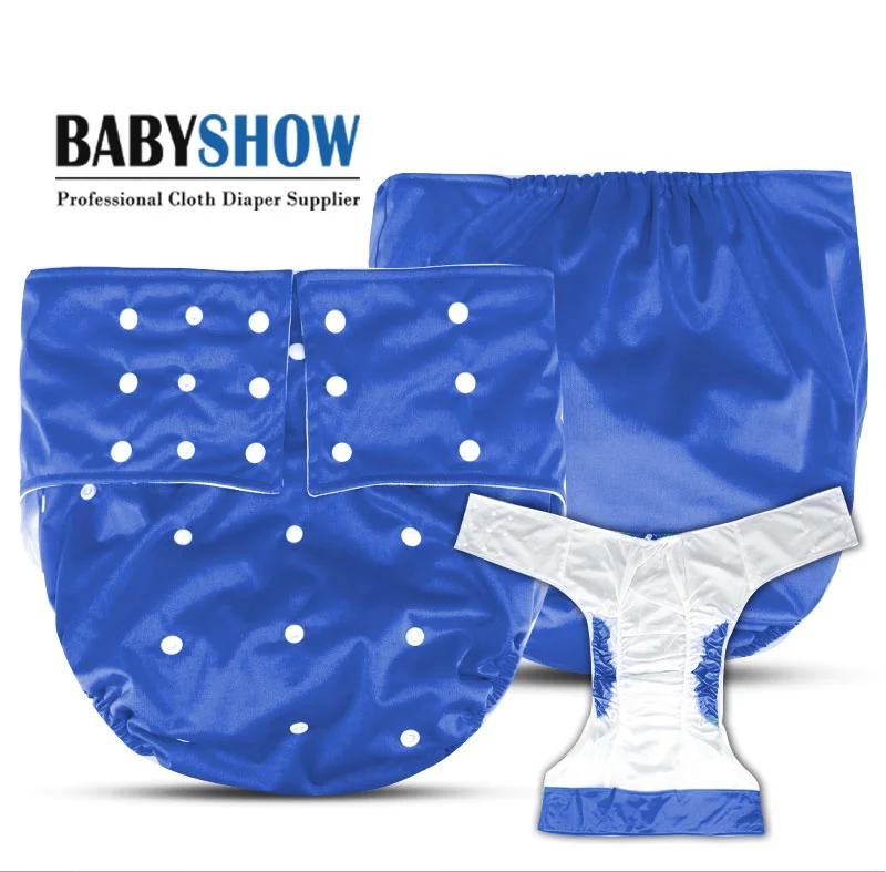 Adjustable Size PUL Waterproof Cloth Nappies Reusable Diapers Adult Diaper Super Size for 50~110kg
