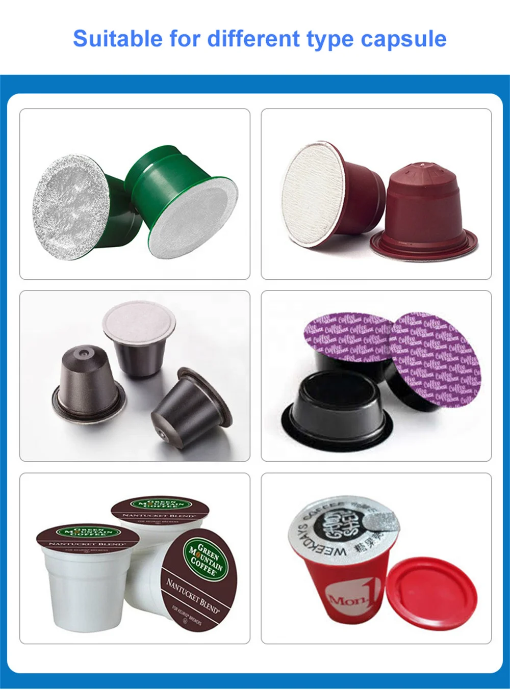 High Quality Automatic Tea Cocoa Powder Coffee Capsule Filling Sealing Machine With CE Certificated