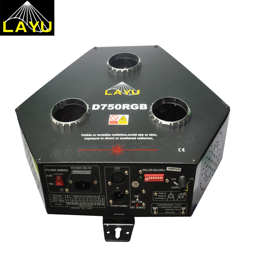 dj laser show system LAYU D750RGB 3 head christmas disco KTV party RGB laser light