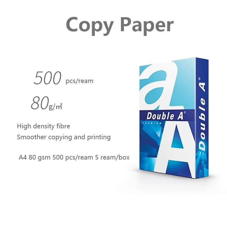 Best Selling Paper Double-A A4 Copy Paper 80 GSM 70 Gram Office Print A4 Paper For Sale