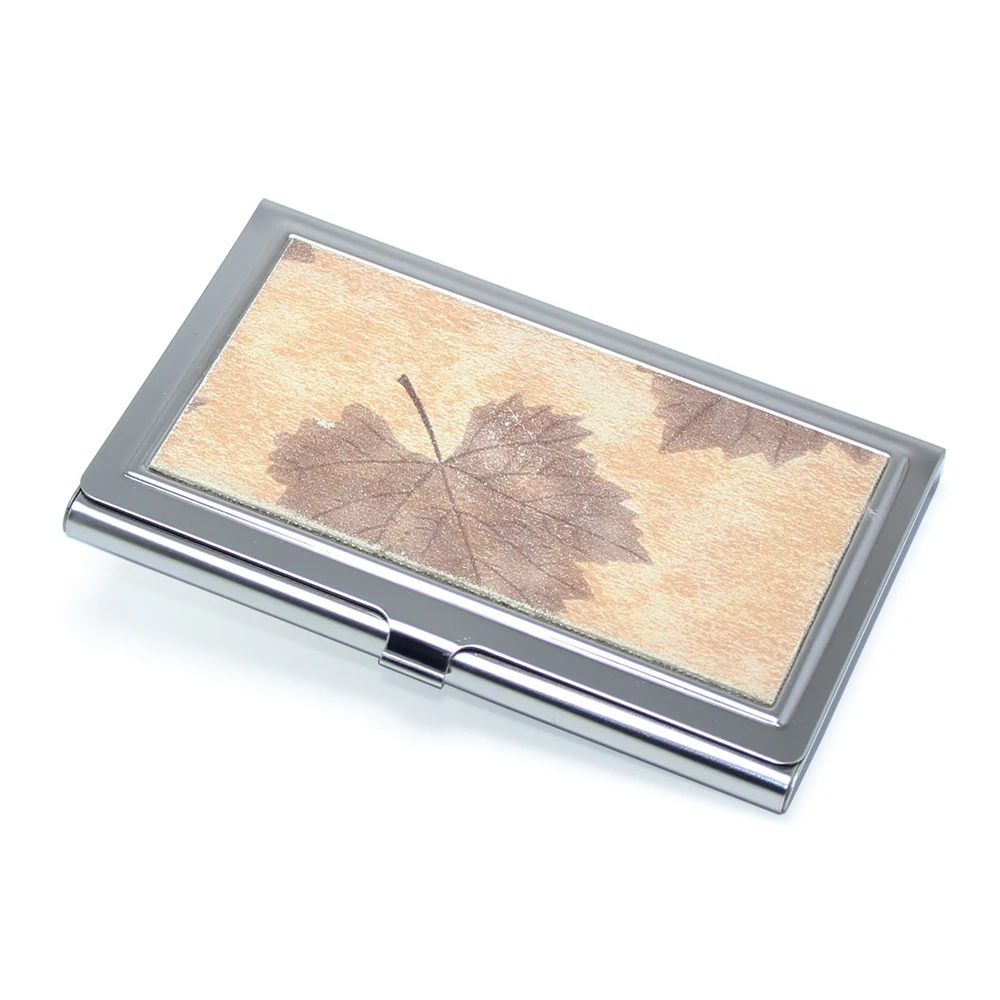 Оптовая продажа, футляр из нержавеющей стали, серебристый футляр, футляр для визиток и кредитных карт, чехол-органайзер, чистый металлический индивидуальный держатель для карт