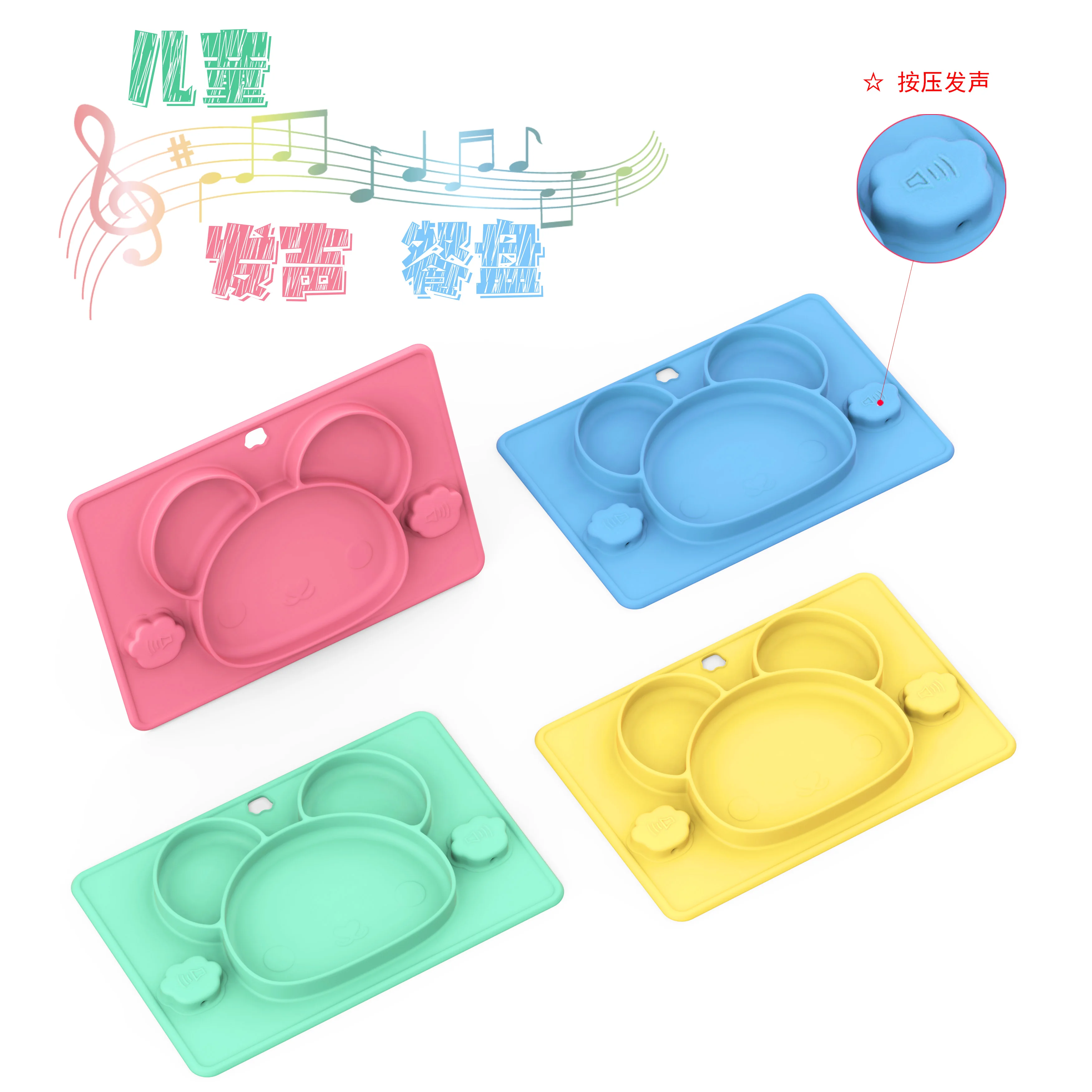 New Arrival Eco-friendly Non-toxic Strong Suction Bowl Spoon Set Feeding Bib Baby Silicone Bowl And Plate