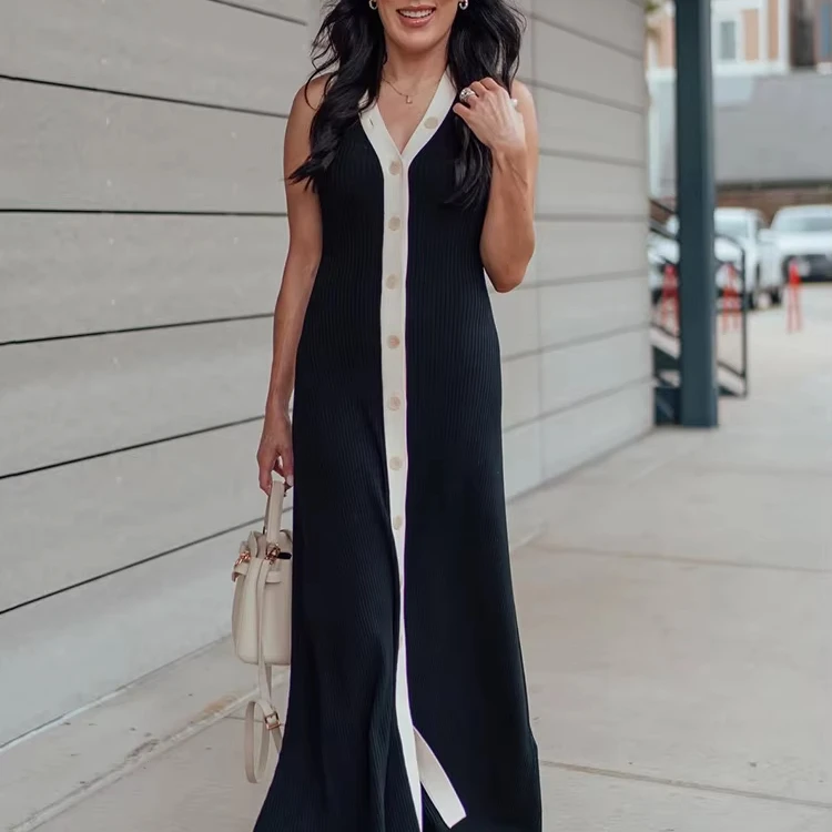 2024 Новое роскошное модное вечернее платье на заказ с кисточками приталенное элегантное круглым вырезом без рукавов высоким разрезом вязаное женское Платье Макси