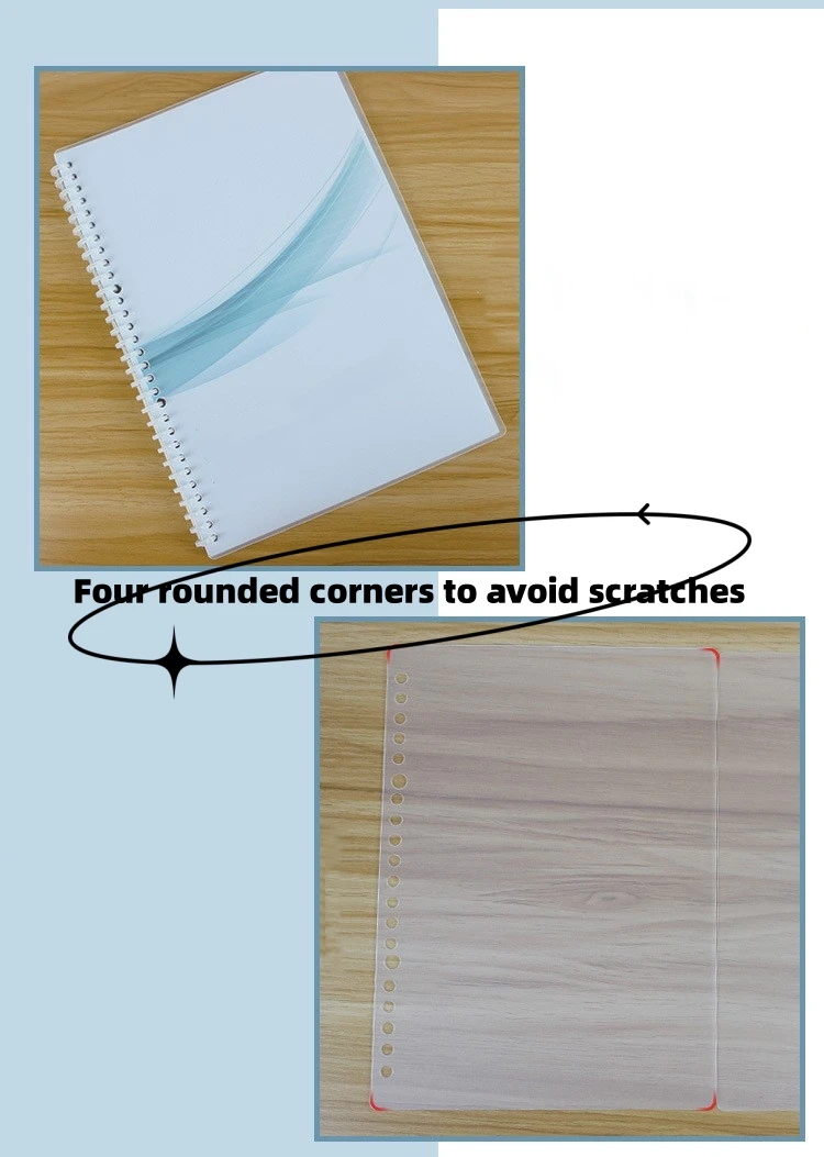 A4 B5 A5 Matte Hard 0.5MM Plastic Polypropylene Sheet Loose-leaf Book Binding Notebook Covers PP Sheet