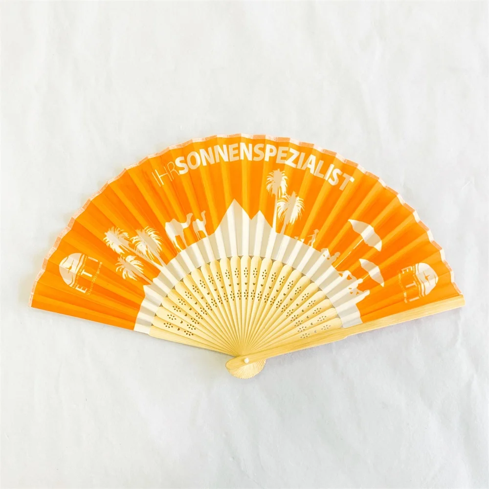 Изготовленный На Заказ Цветной бамбуковый ручной складной веер для подарка ручной работы