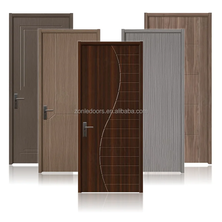 China Supplier Wholesale Price House Hotel Interior Room Water Proof Flush Wpc Wood Door For Apartment Home With Smart Lock