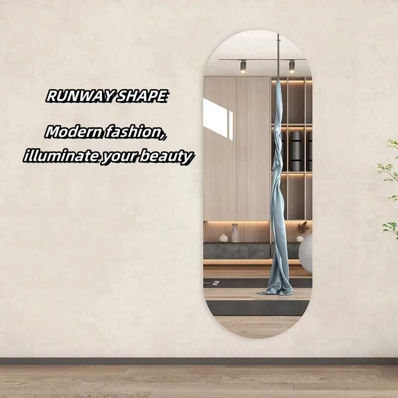 Factory Supply Acrylic Board Mirror Soft Plastic Secure Sheet Non-glass Unframed Polycarbonate Self Adhesive Dress Wall Mirror