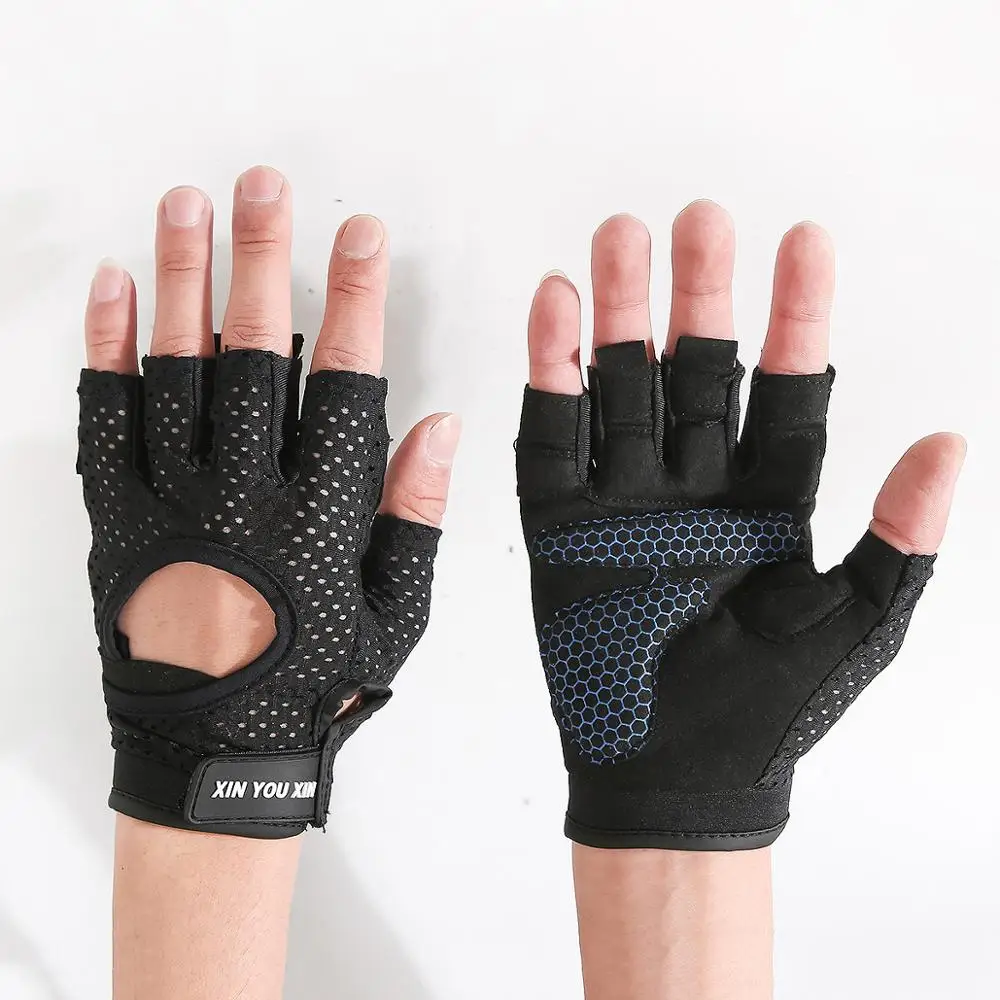 
hot sale half finger breathable skid resistance adjustable gym crossfit weight lifting gloves fitness 