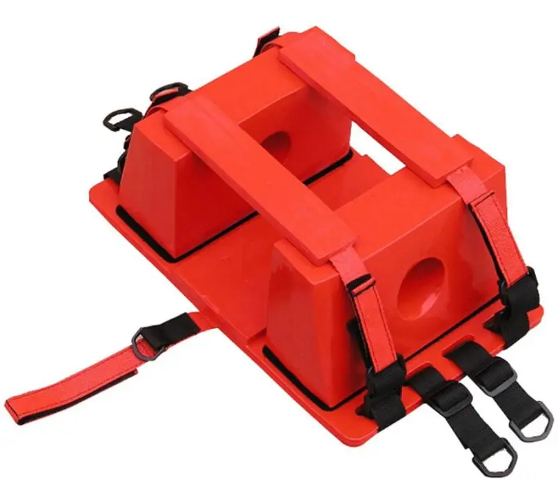 First aid medical rescue head immobilizer for spine board stretcher