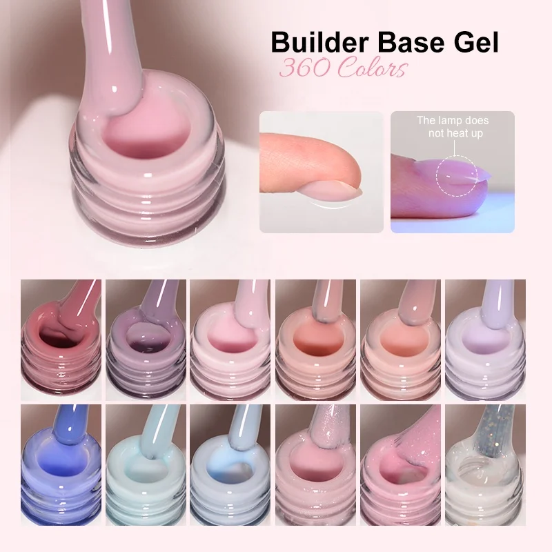 R S Nail Oem Private Label 360 Colors Builder Base Gel Extension Uv Builder Bottle Builder Nails Supplies Construction UV Gel