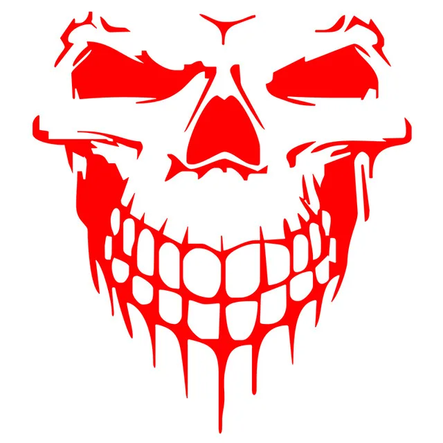 White Skull Hood Graphic Decal Sticker For Car Truck Trailer Boat Vinyl Pro Made