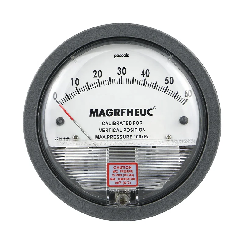 Manufacturer 1/8 0~60pa magrfhelic differential  pressure gauges manometer