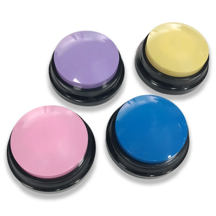 Free sample talking button sound buzzer learning tools dog recordable communication buttons