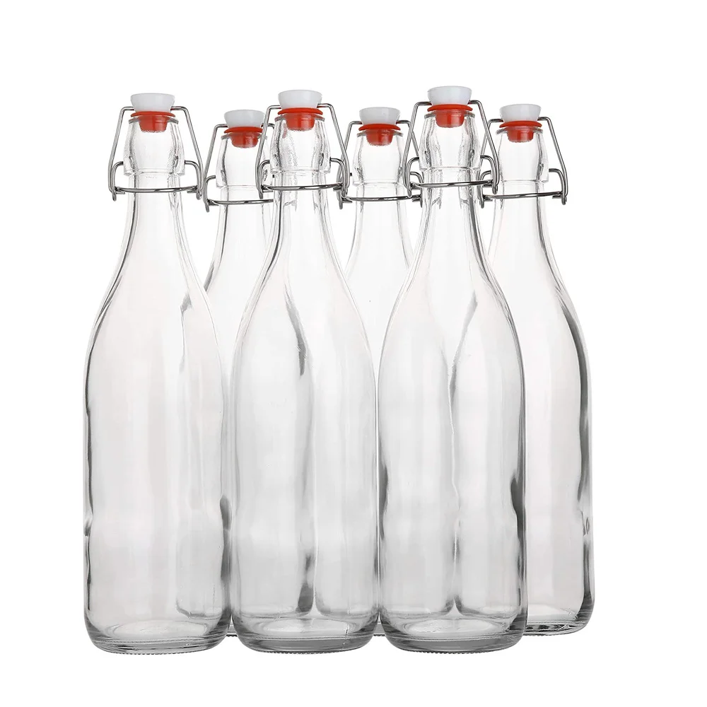 750ml Glass Bordeaux Wine Bottle Flat-Bottomed Cork Water Wine Bottle