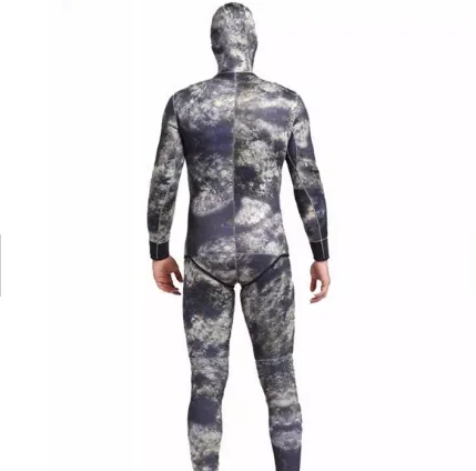 Wetsuits Men 5/4 Wetsuit 2 piece Half Body with Hood Spearfishing Diving Suit Neoprene Diving Surfing Wetsuits