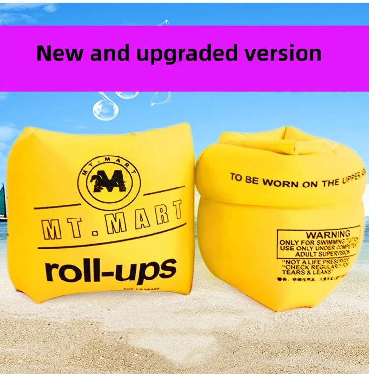 Baby inflatable swimming armbands swim ring  floating kids arm sleeve child safety foldable safety training