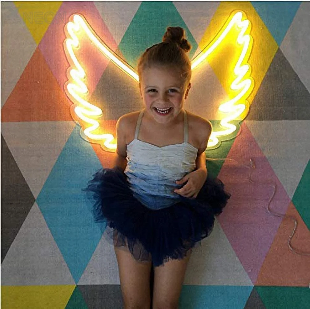 2022  New Original 12V Neon Sign Angel Wings Custom Neon Led Sign for wedding party