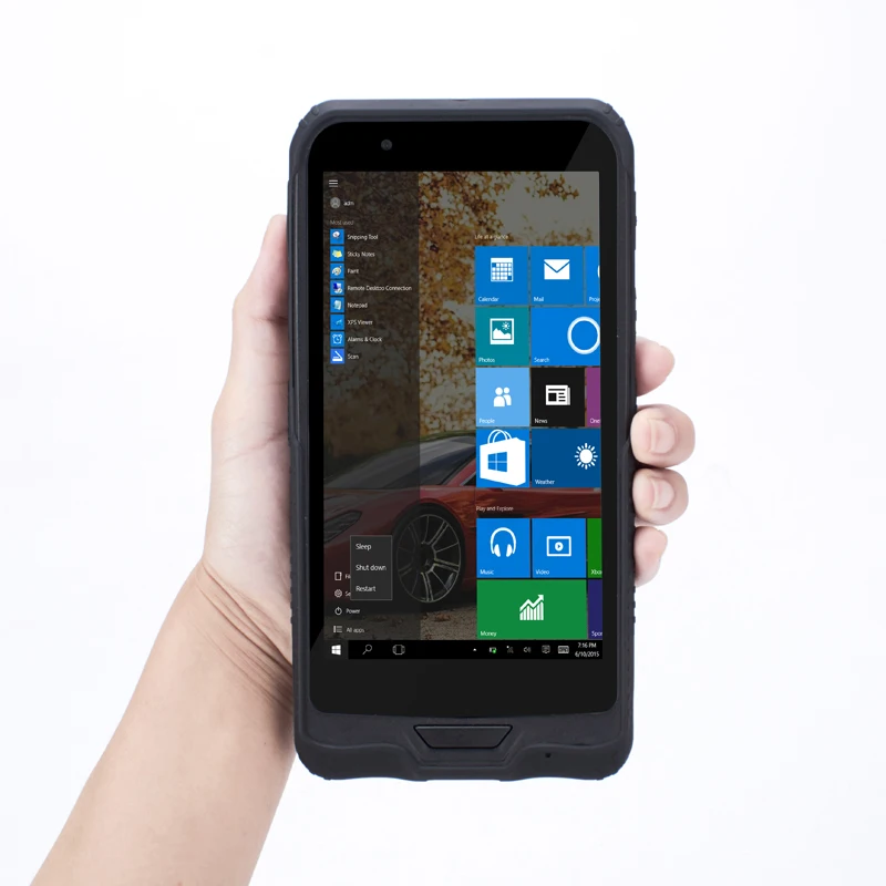 Прочный IP65 КПК сканер NFC 13 56 МГц HF ручной 1D 2D считыватель штрих-кодов IC с Windows 10 прочный промышленный мобильный