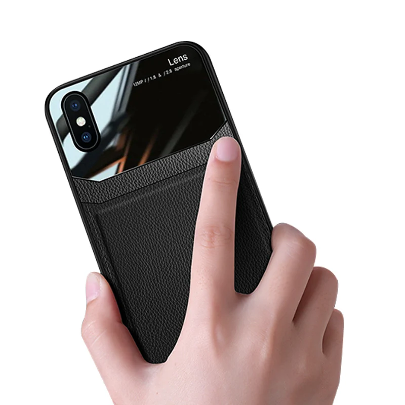 Чехол для телефона из натуральной кожи с узором под камень iPhone X XS MAX XR 11 12 13 Pro