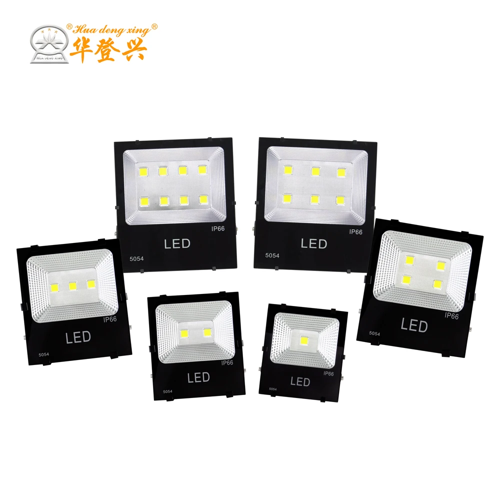 High power aluminum outdoor square spotlight smd 5054 projector 30 50 100 150 200 250 300 watts led flood light