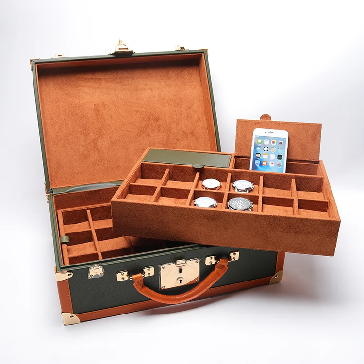 30 Slot Display Storage Case Double Deck Detachable Watch Packaging Luxury Box