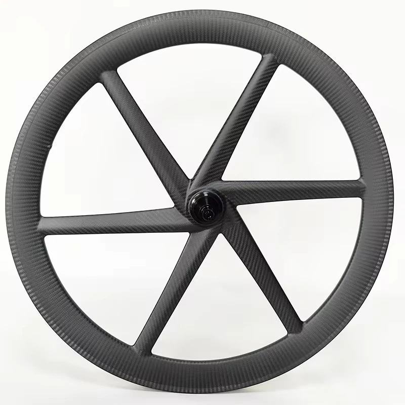 Carbon Lightweight 6-Spoke Wheelset, 50MM, High-Performance for Road Bikes, Smooth Riding Ideal for Long-Distance