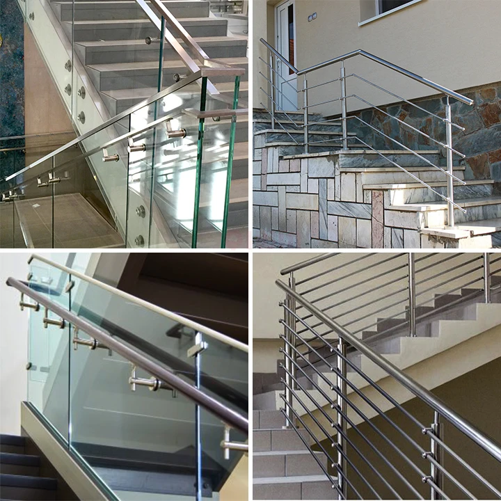 High Quality Stair/Balcony Railing Pillar System Stainless Steel Posts Tempered Glass Railing post