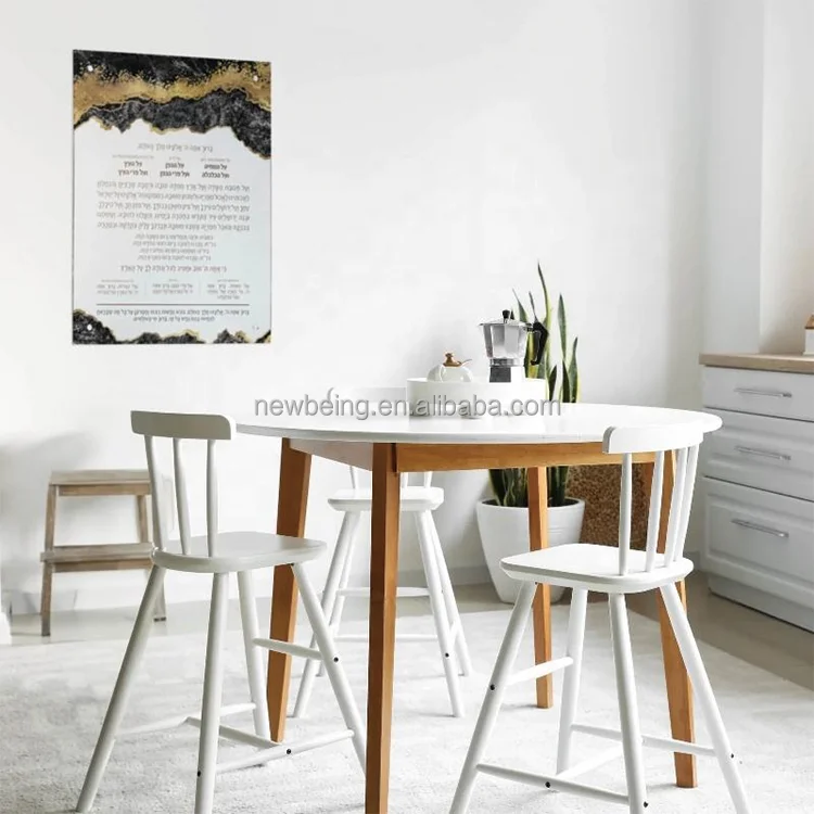 Cards Jewish Judaica Art Display Wall Mounted Panels Printing on Acrylic Luxury Decoration Polished Normal Packaging Huasheng