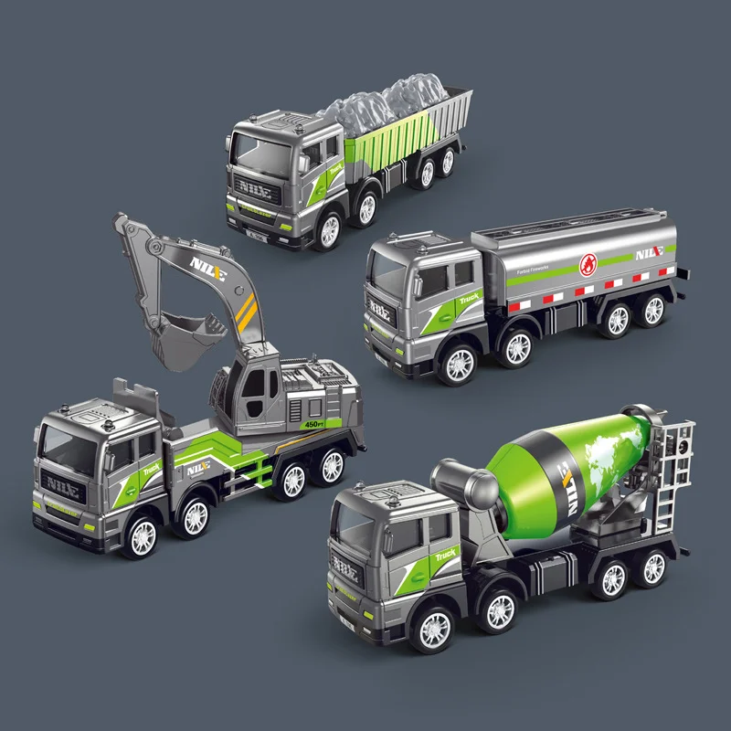 kids Excavator Construction Truck Mixer Truck die cast metal truck and alloy sliding metal model car toy